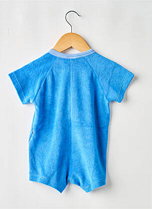 Salopetă scurtă croială dreaptă mâneci scurte albastru PETIT BATEAU băiat