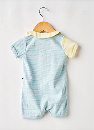 Salopetă scurtă croială dreaptă mâneci scurte albastru PETIT BATEAU băiat
