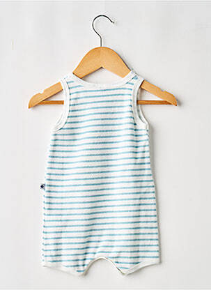 Salopetă scurtă croială dreaptă fără mâneci albastru PETIT BATEAU băiat