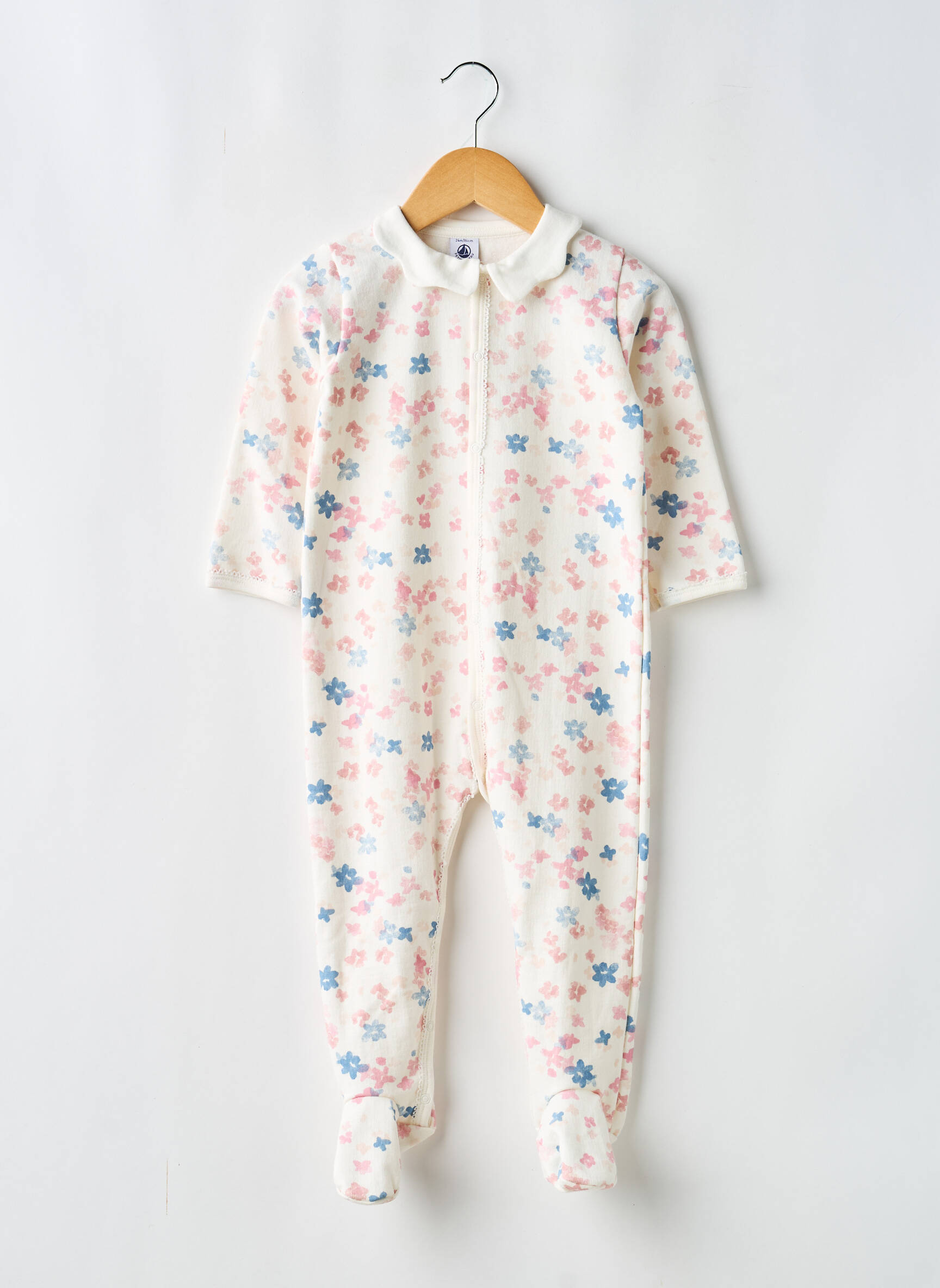 Pijama guler claudine bej PETIT BATEAU fată