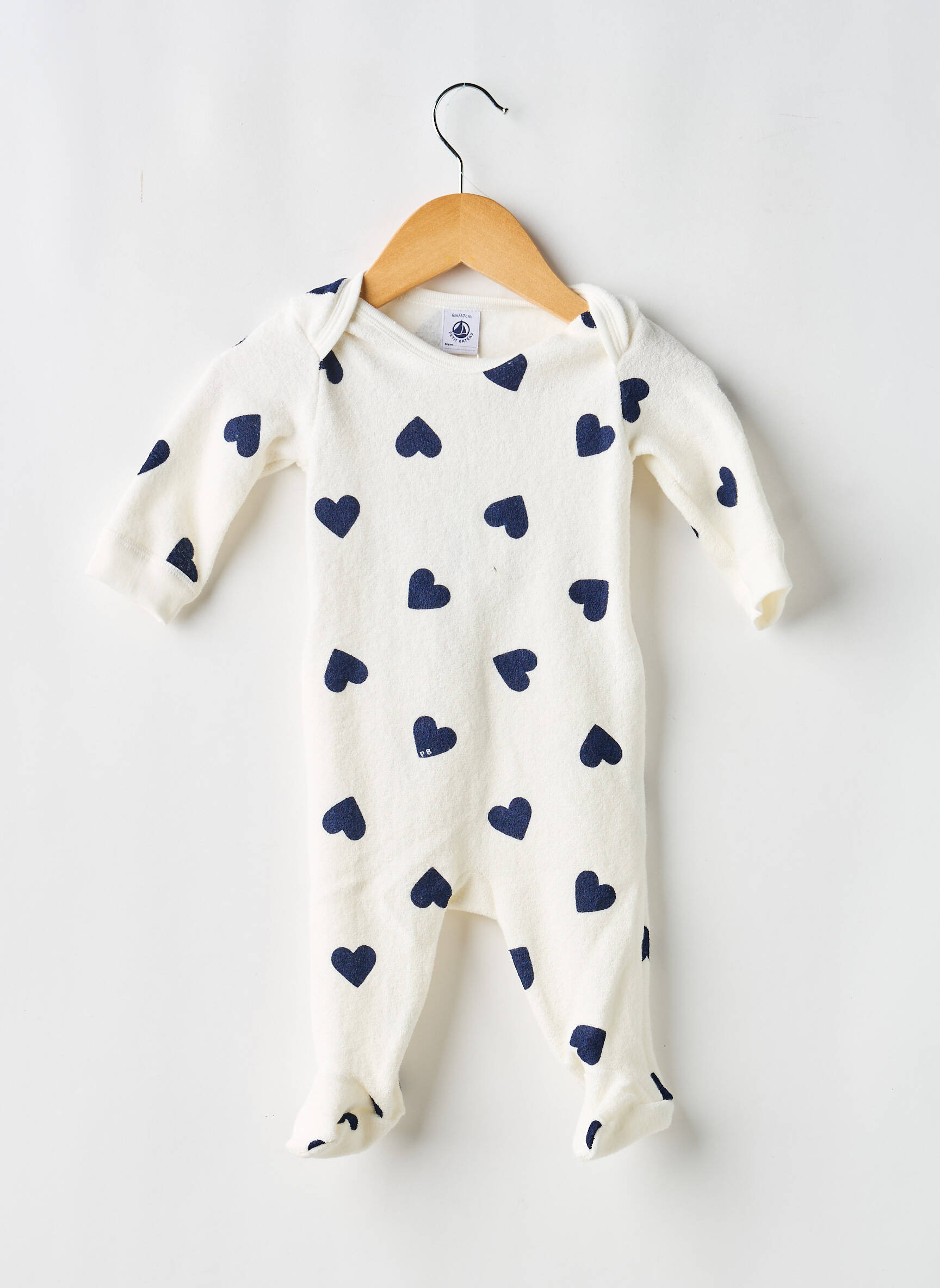 Pijama mâneci lungi alb PETIT BATEAU copil