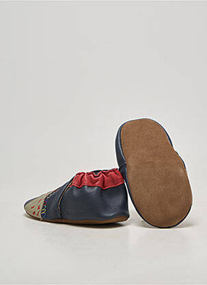 Papuci/pantofi de casă material neted vârf rotund albastru ROBEEZ băiat