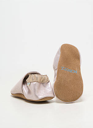 Papuci/pantofi de casă material neted vârf rotund roz ROBEEZ fată