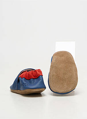 Papuci/pantofi de casă material neted vârf rotund albastru ROBEEZ băiat