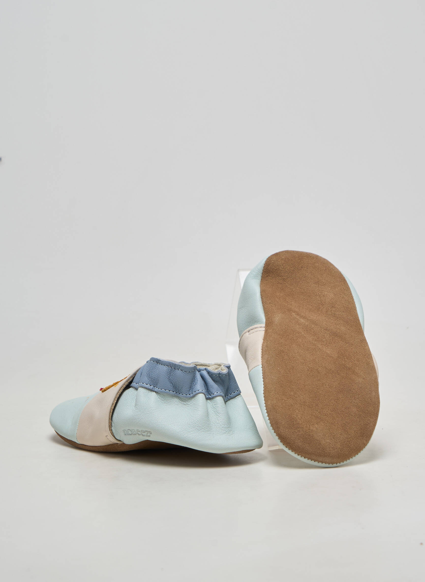 Papuci/pantofi de casă material neted vârf rotund albastru ROBEEZ băiat