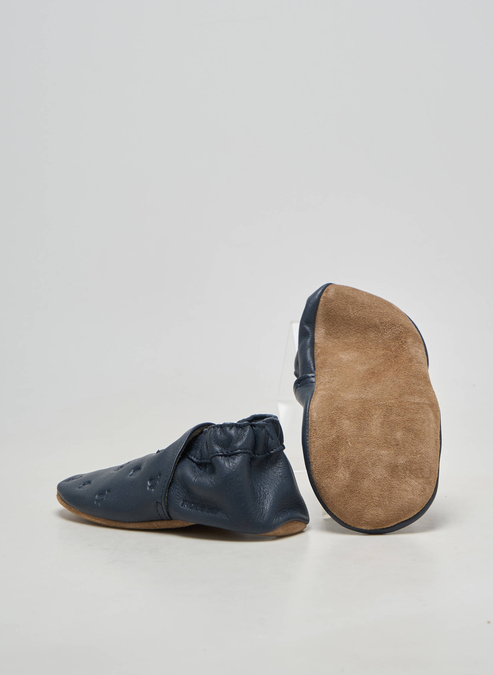 Papuci/pantofi de casă material neted vârf rotund albastru ROBEEZ băiat