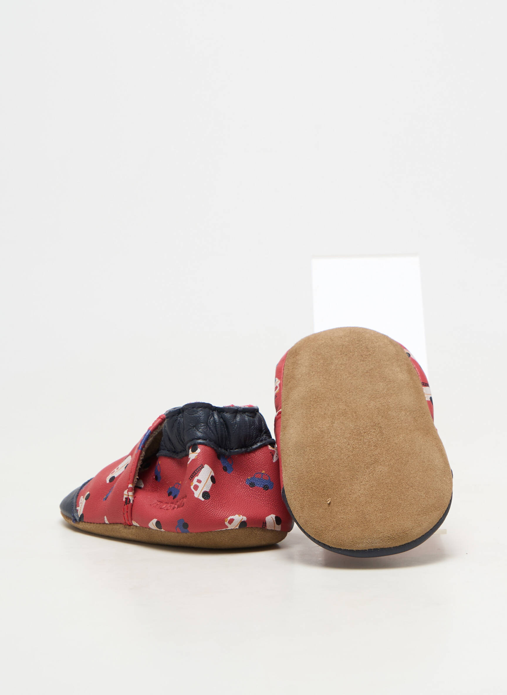 Papuci/pantofi de casă material neted vârf rotund roșu ROBEEZ băiat