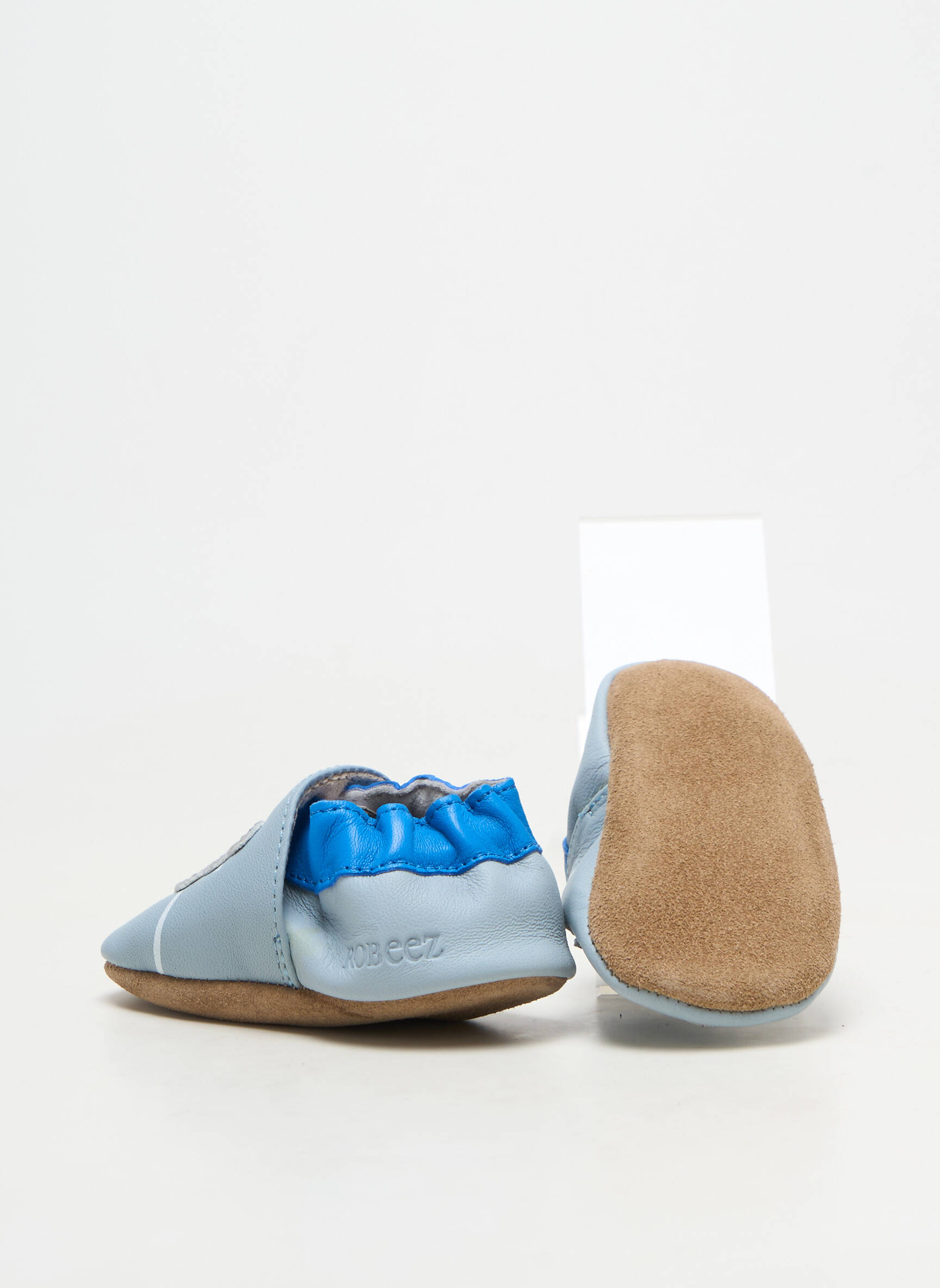 Papuci/pantofi de casă material neted vârf rotund albastru ROBEEZ băiat