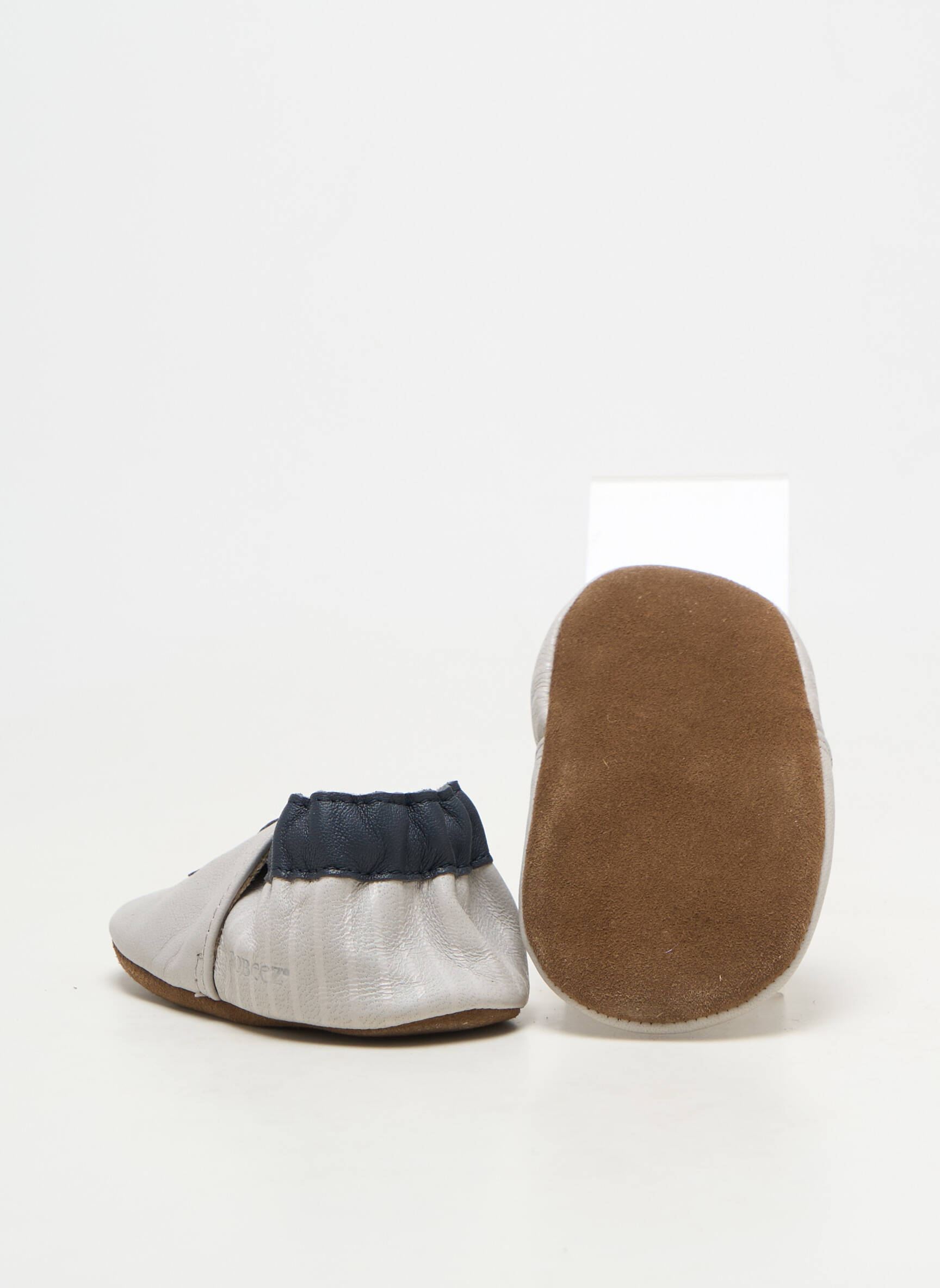 Papuci/pantofi de casă material neted vârf rotund gri ROBEEZ băiat