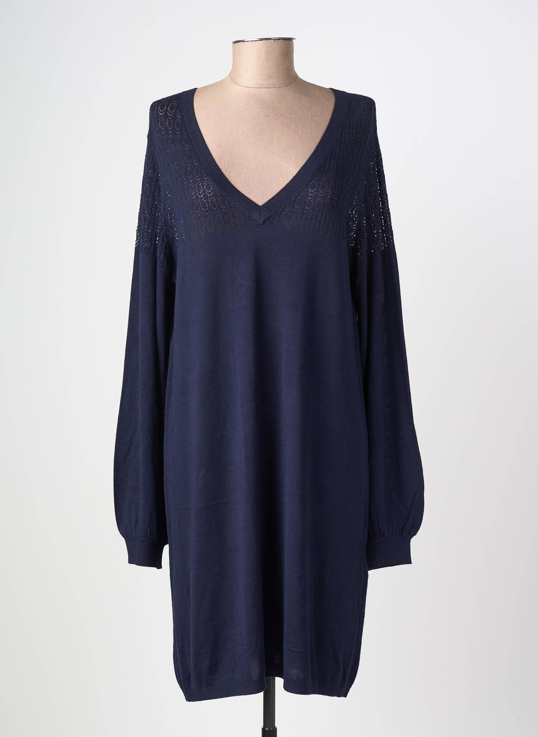 Rochie midi mâneci lungi mâneci lungi albastru LOLA ESPELETA femeie