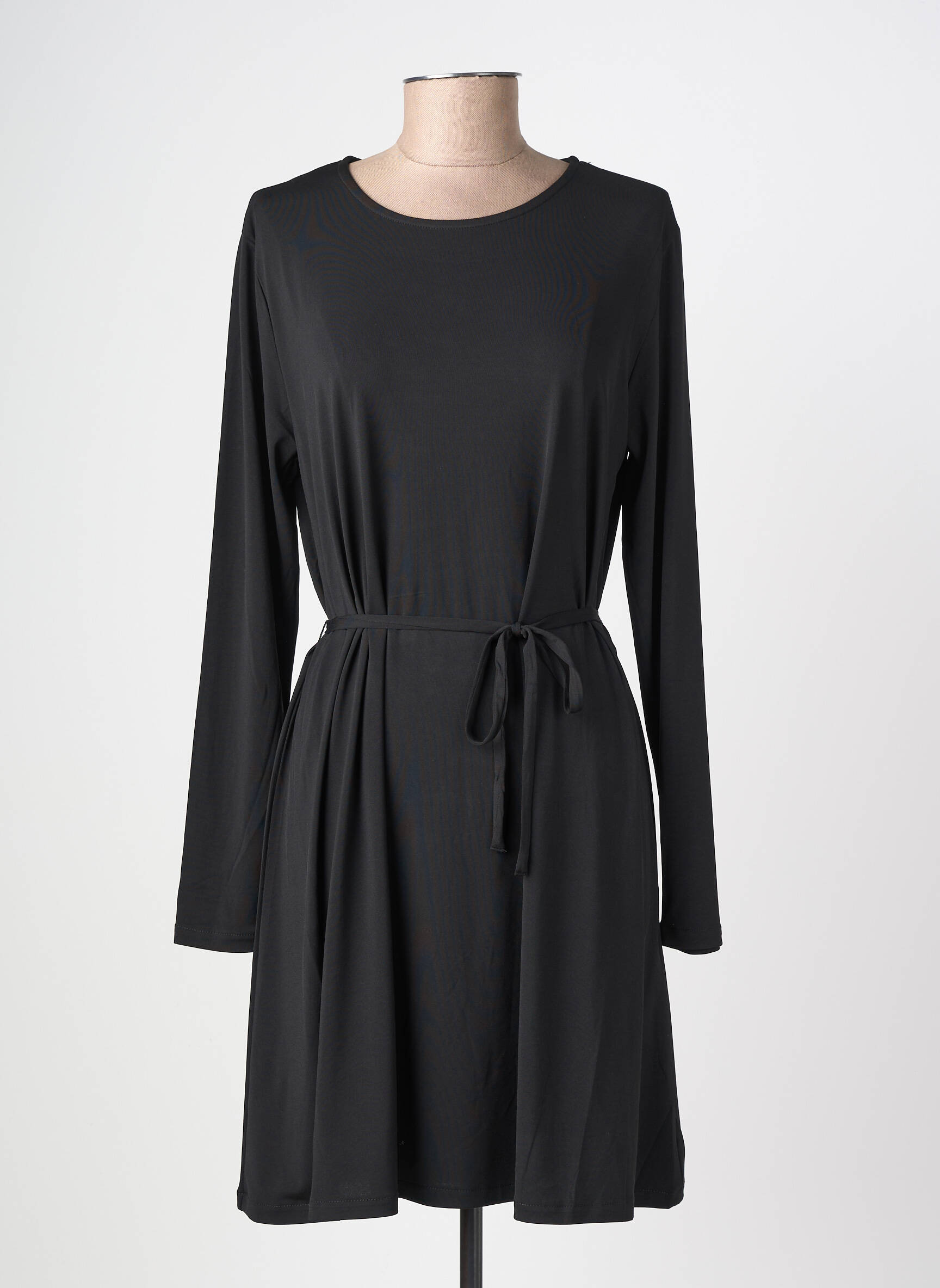 Rochie midi mâneci lungi mâneci lungi negru LOSAN femeie