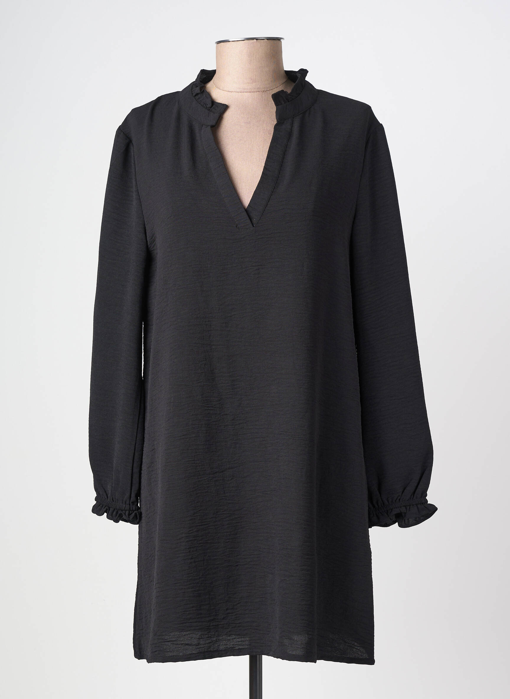 Rochie scurtă mâneci lungi mâneci lungi negru LOSAN femeie