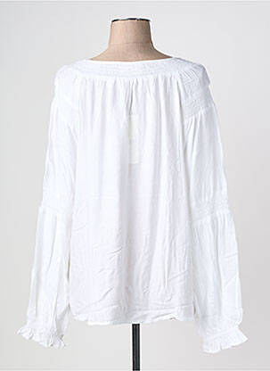 Bluză țesătură poplin mâneci lungi alb CREAM femeie