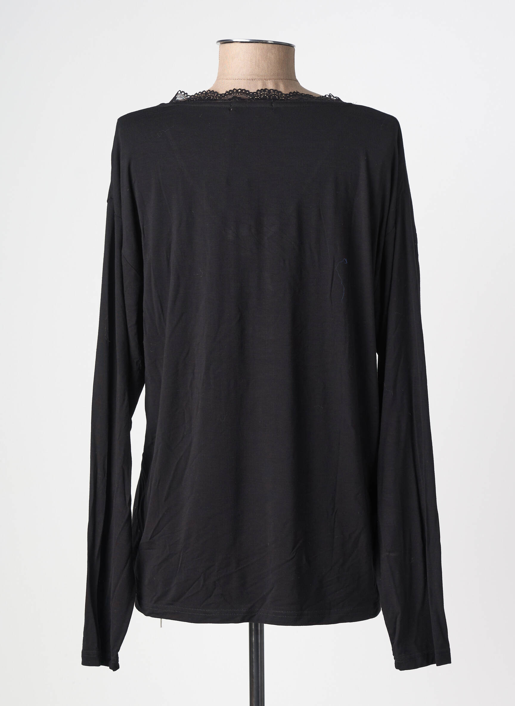 Top mâneci lungi mâneci lungi negru LOSAN femeie