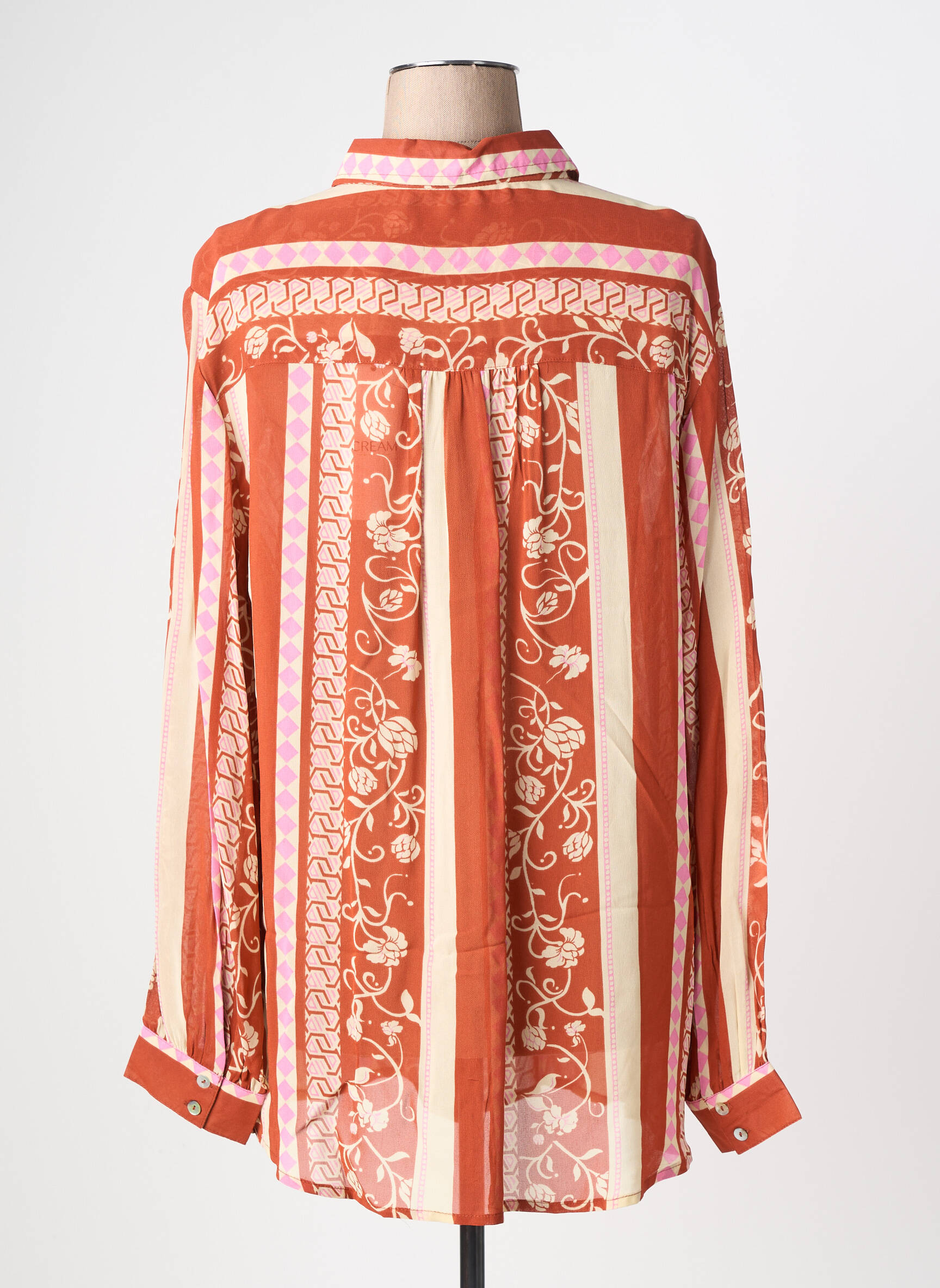 Cămașă țesătură crep mâneci lungi roșu CREAM femeie