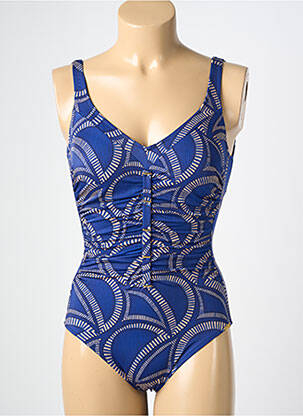 Costum de baie dintr-o singură piesă imprimeu fantezie top sutien modelat albastru CHARMLINE femeie