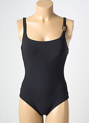 Costum de baie dintr-o singură piesă efect material satinat top sutien modelat negru CHARMLINE femeie