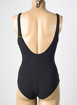 Costum de baie dintr-o singură piesă efect material satinat top sutien modelat negru CHARMLINE femeie