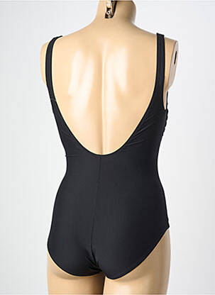 Costum de baie dintr-o singură piesă efect material satinat top sutien modelat negru CHARMLINE femeie
