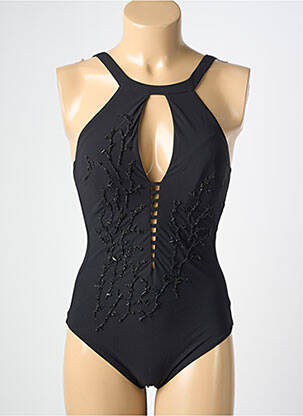 Costum de baie dintr-o singură piesă bretele elastice reglabile top sutien modelat negru MARYAN MEHLHORN femeie