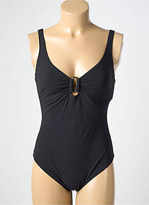 Costum de baie dintr-o singură piesă efect material satinat sutien cupe întregi cu decolteu înalt negru MARYAN MEHLHORN femeie
