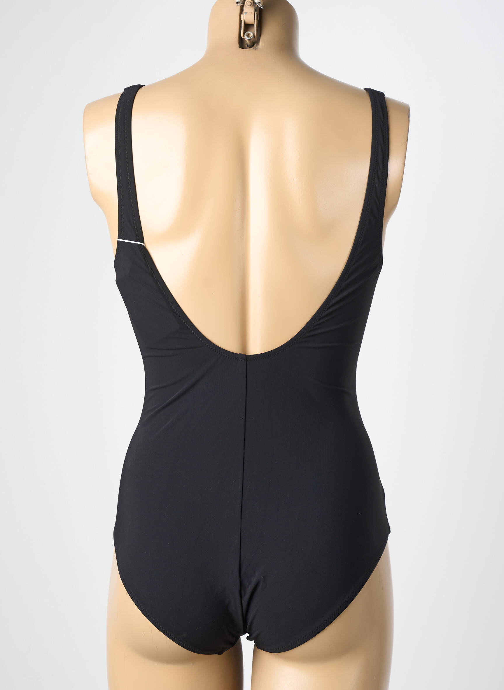 Costum de baie dintr-o singură piesă efect material satinat top sutien modelat negru CHARMLINE femeie