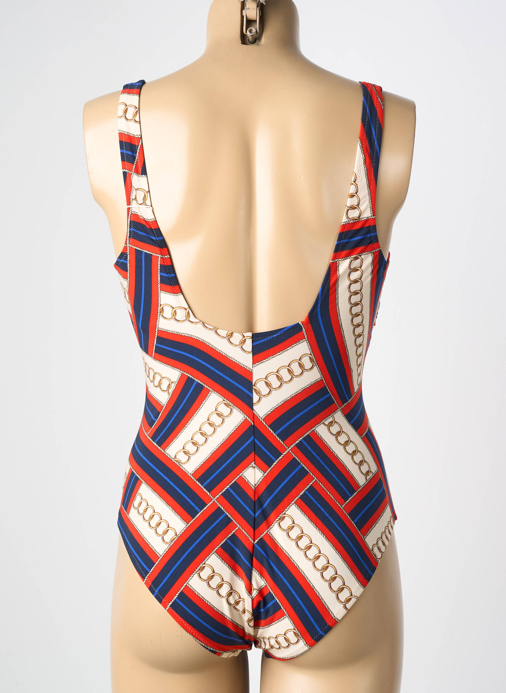 Costum de baie dintr-o singură piesă efect material satinat top sutien modelat roșu MARYAN MEHLHORN femeie