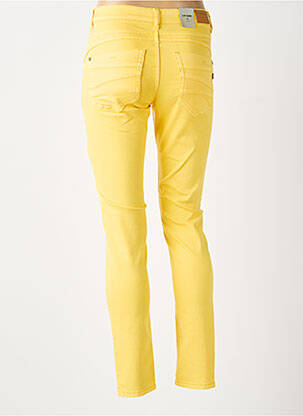 Blugi cu croială slim țesătură brută mărime normală galben CREAM femeie