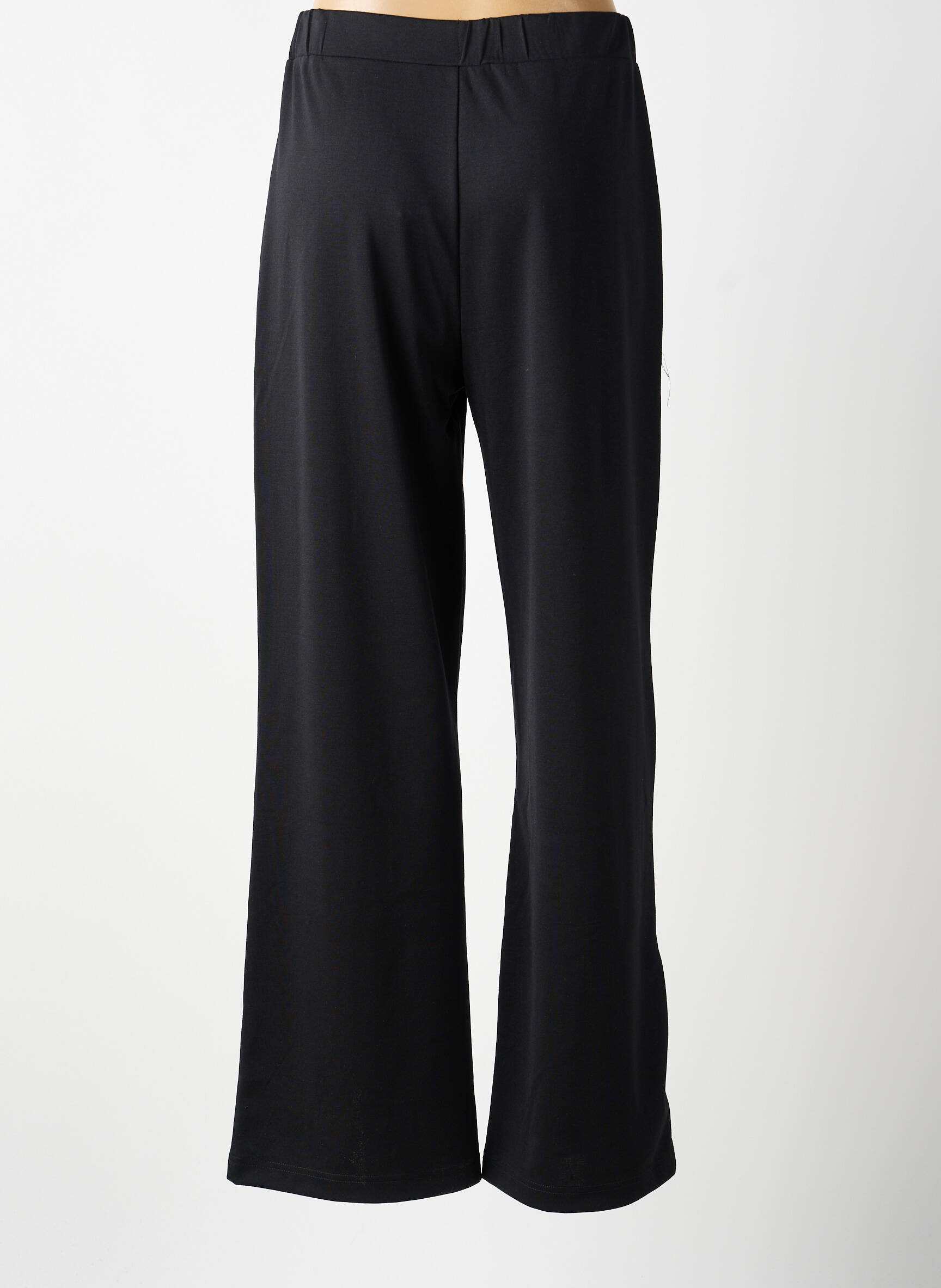 Pantalon larg țesătură poplin mărime normală negru CREAM femeie