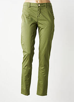 Pantalon chino elasticitate mărime normală verde LOLA ESPELETA femeie