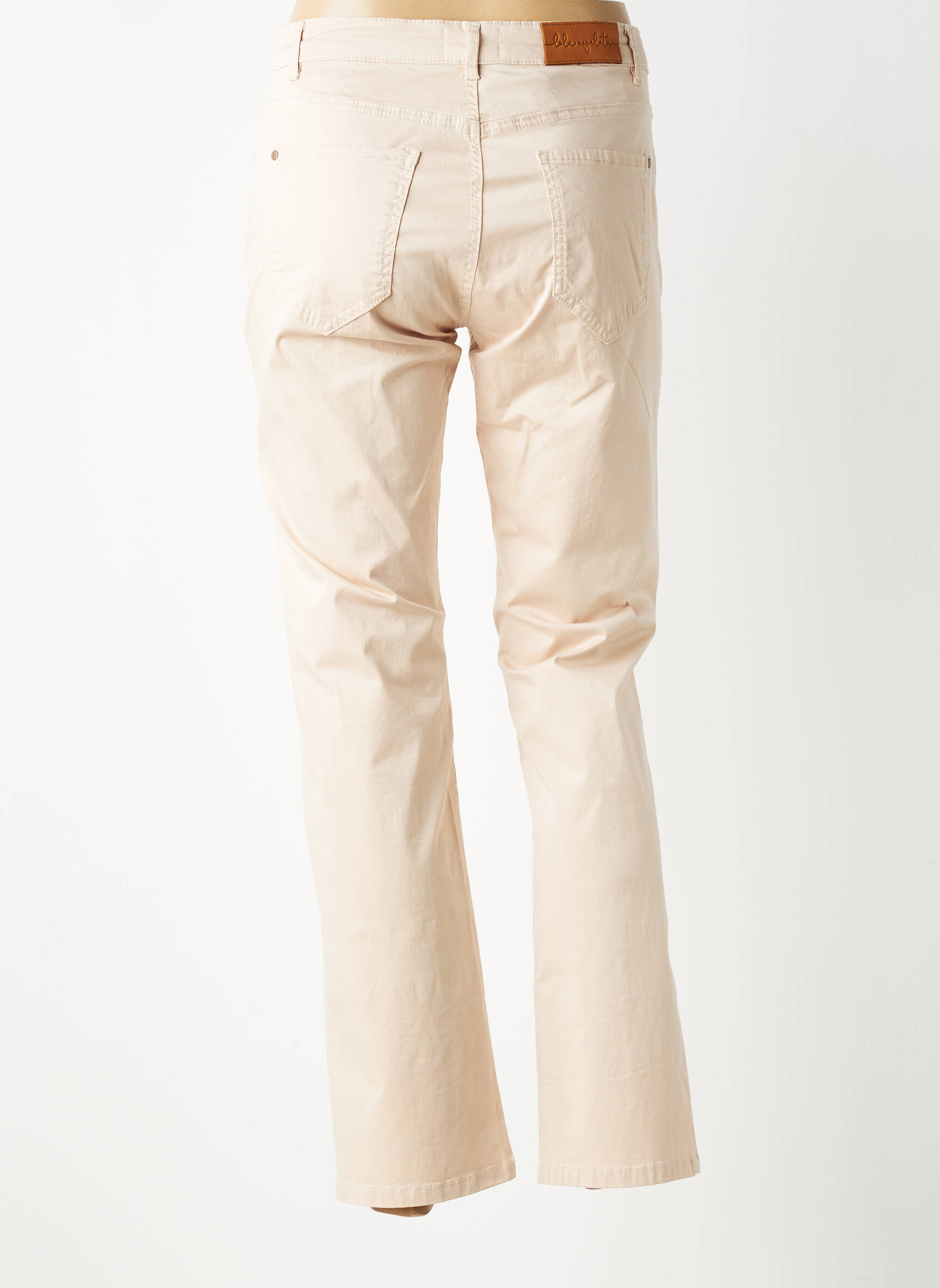 Pantalon slim țesătură poplin mărime normală bej LOLA ESPELETA femeie