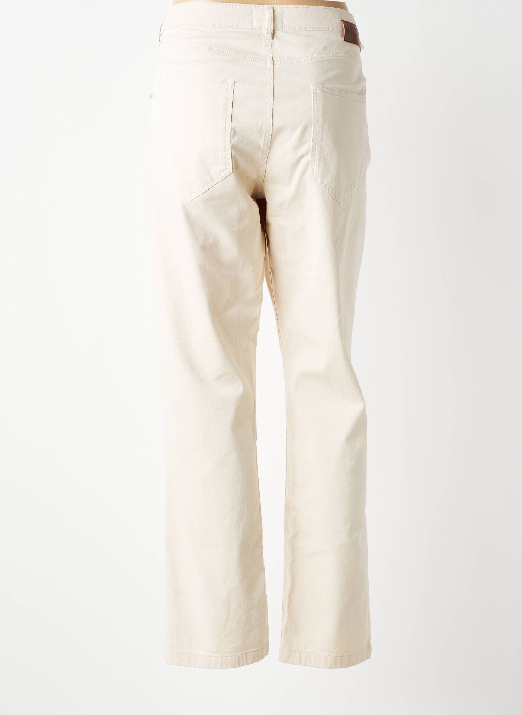 Pantalon slim țesătură poplin mărime normală bej LOLA ESPELETA femeie