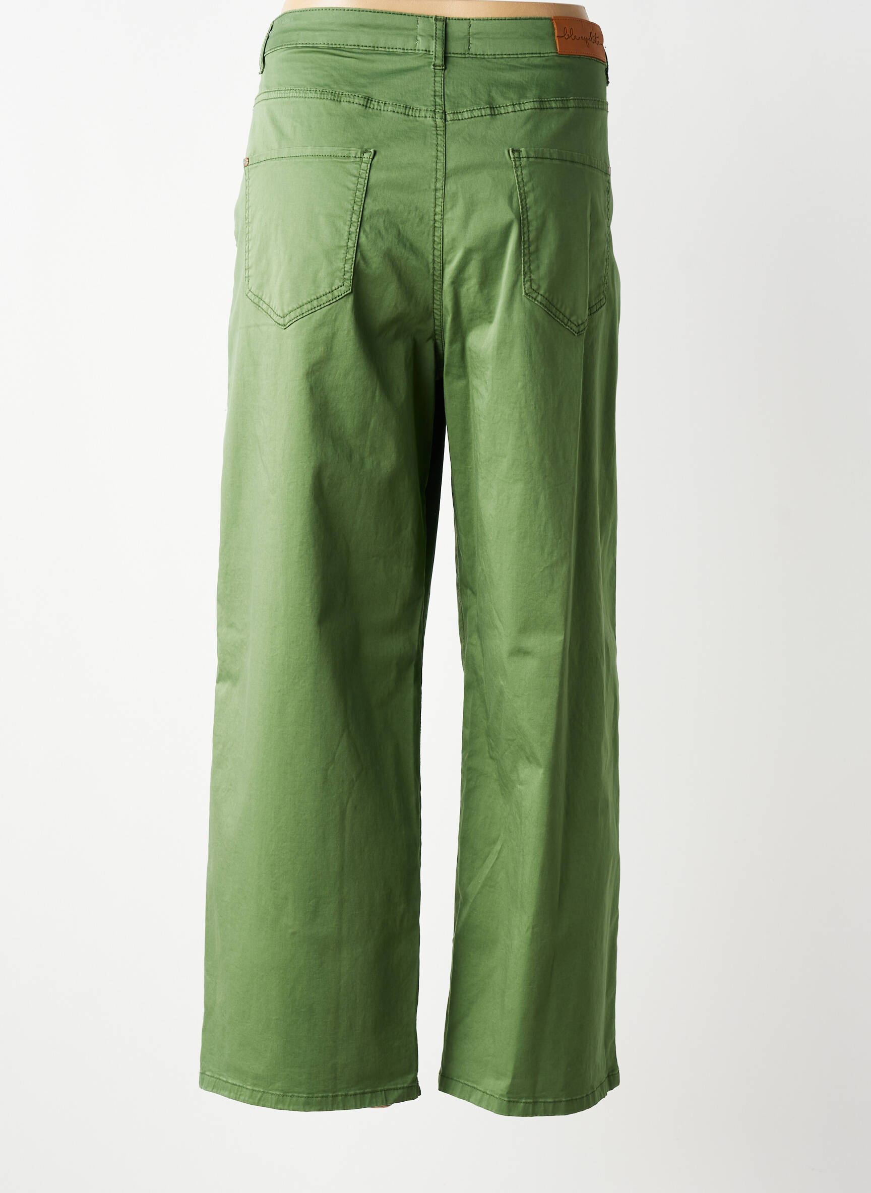 Pantalon larg țesătură poplin mărime normală verde LOLA ESPELETA femeie
