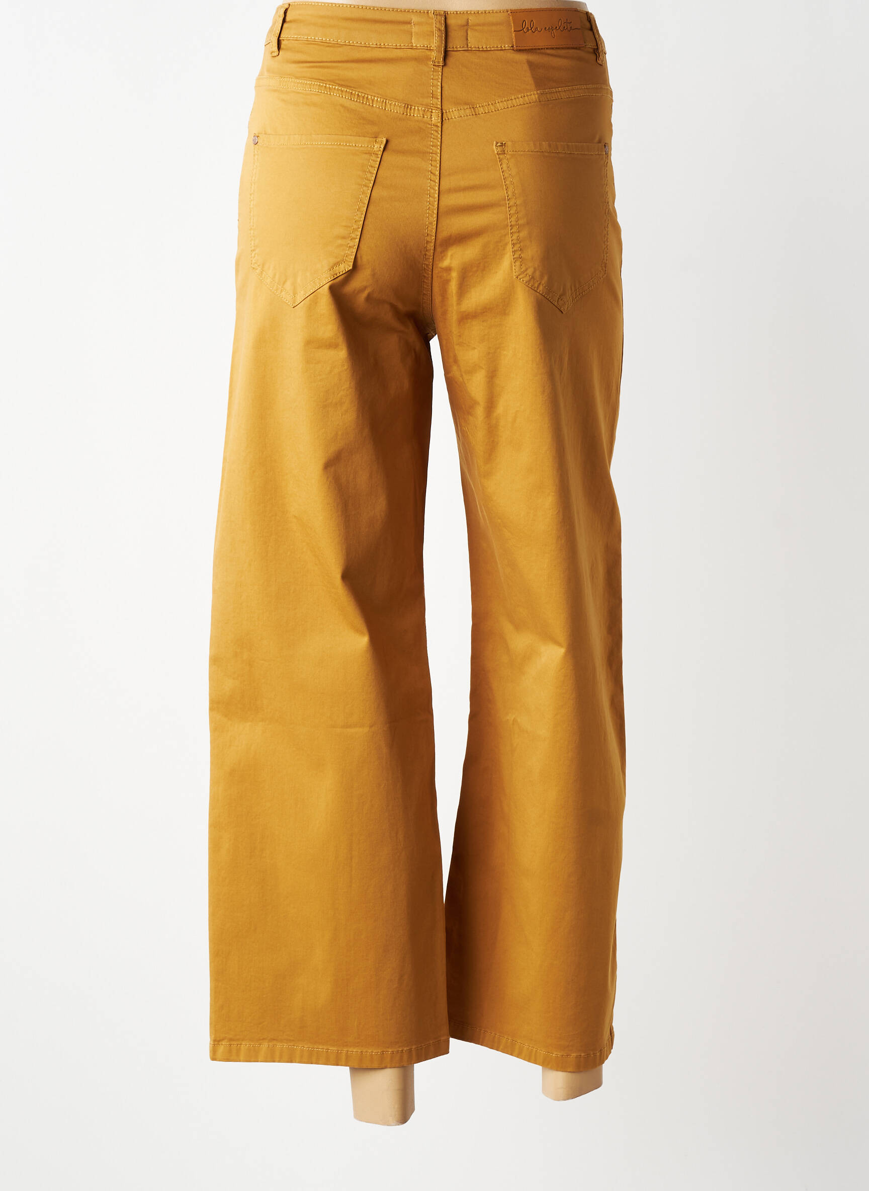 Pantalon larg țesătură poplin mărime normală galben LOLA ESPELETA femeie