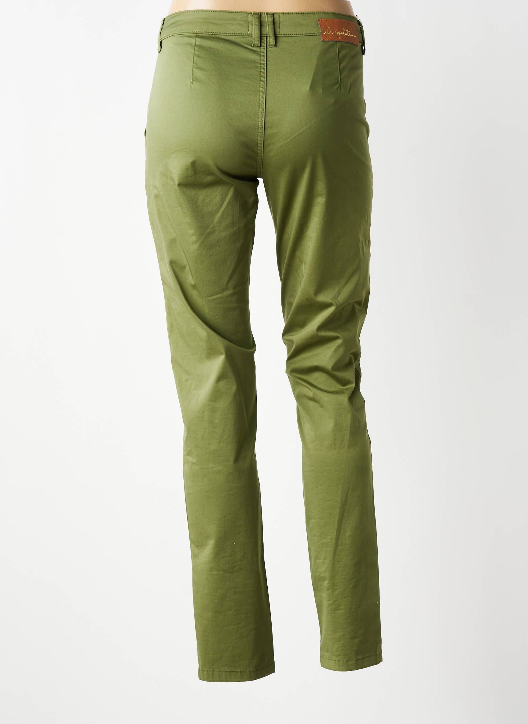 Pantalon chino elasticitate mărime normală verde LOLA ESPELETA femeie