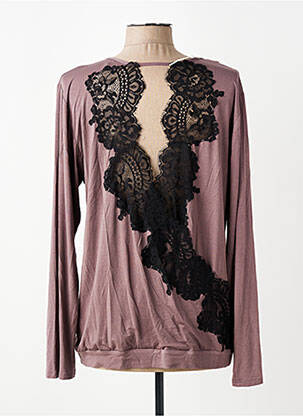 Top elasticitate mâneci lungi violet COEMI femeie