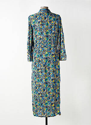 Rochie lungă mâneci lungi mâneci lungi albastru NATHALIE CHAIZE femeie