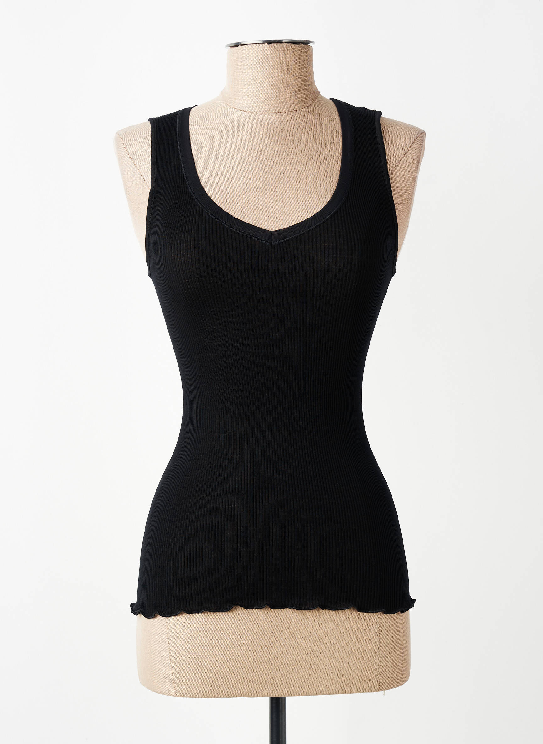 Top/caraco elasticitate negru VITTORIA femeie
