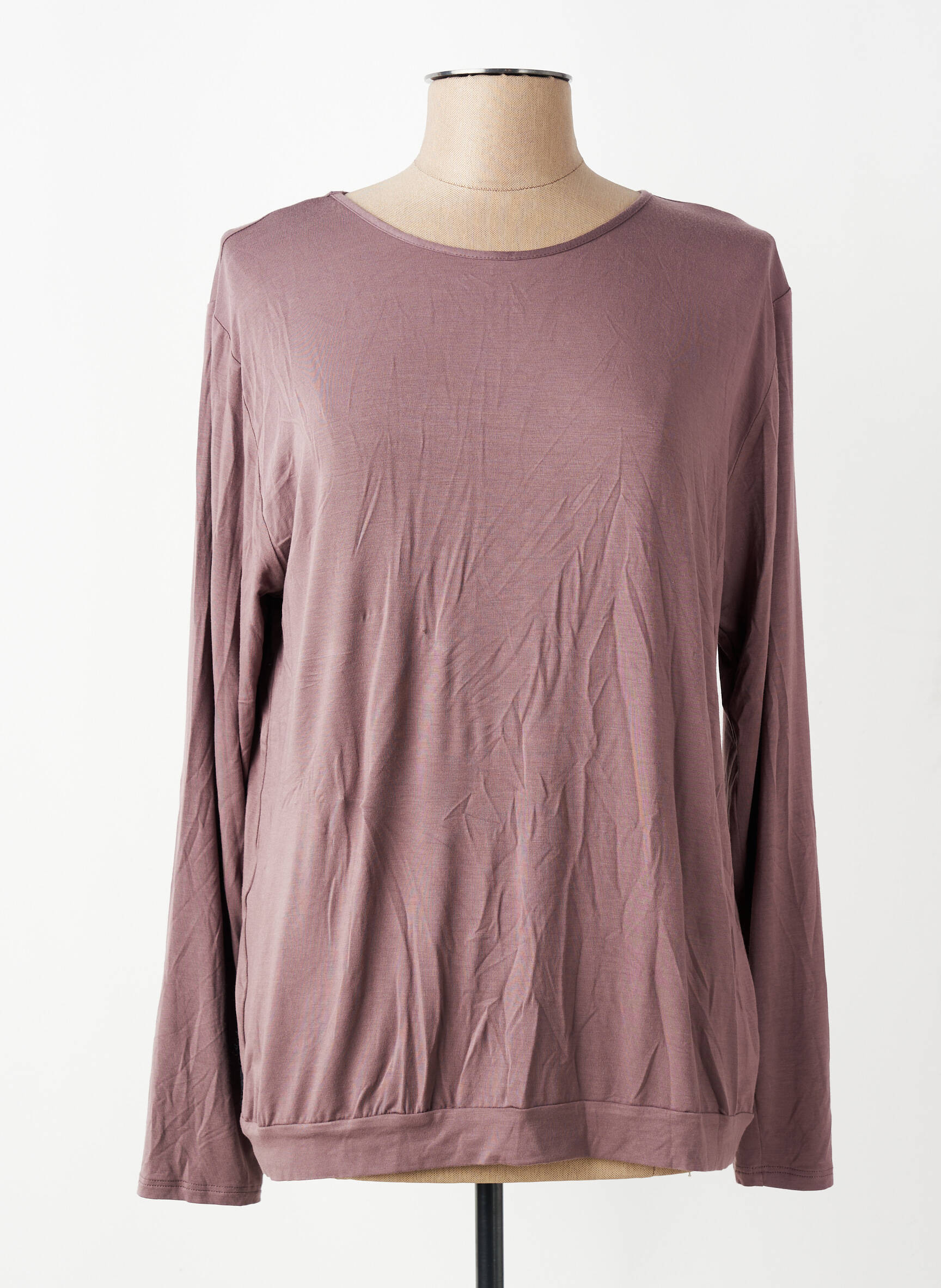 Top elasticitate mâneci lungi violet COEMI femeie