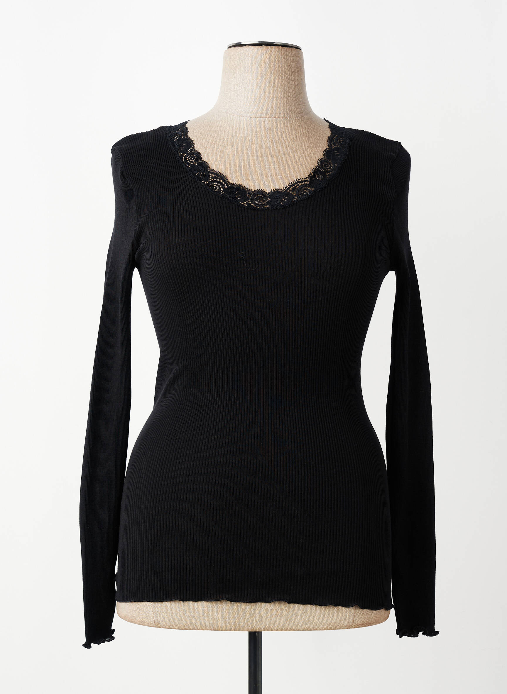 Top/caraco elasticitate negru OSCALITO femeie