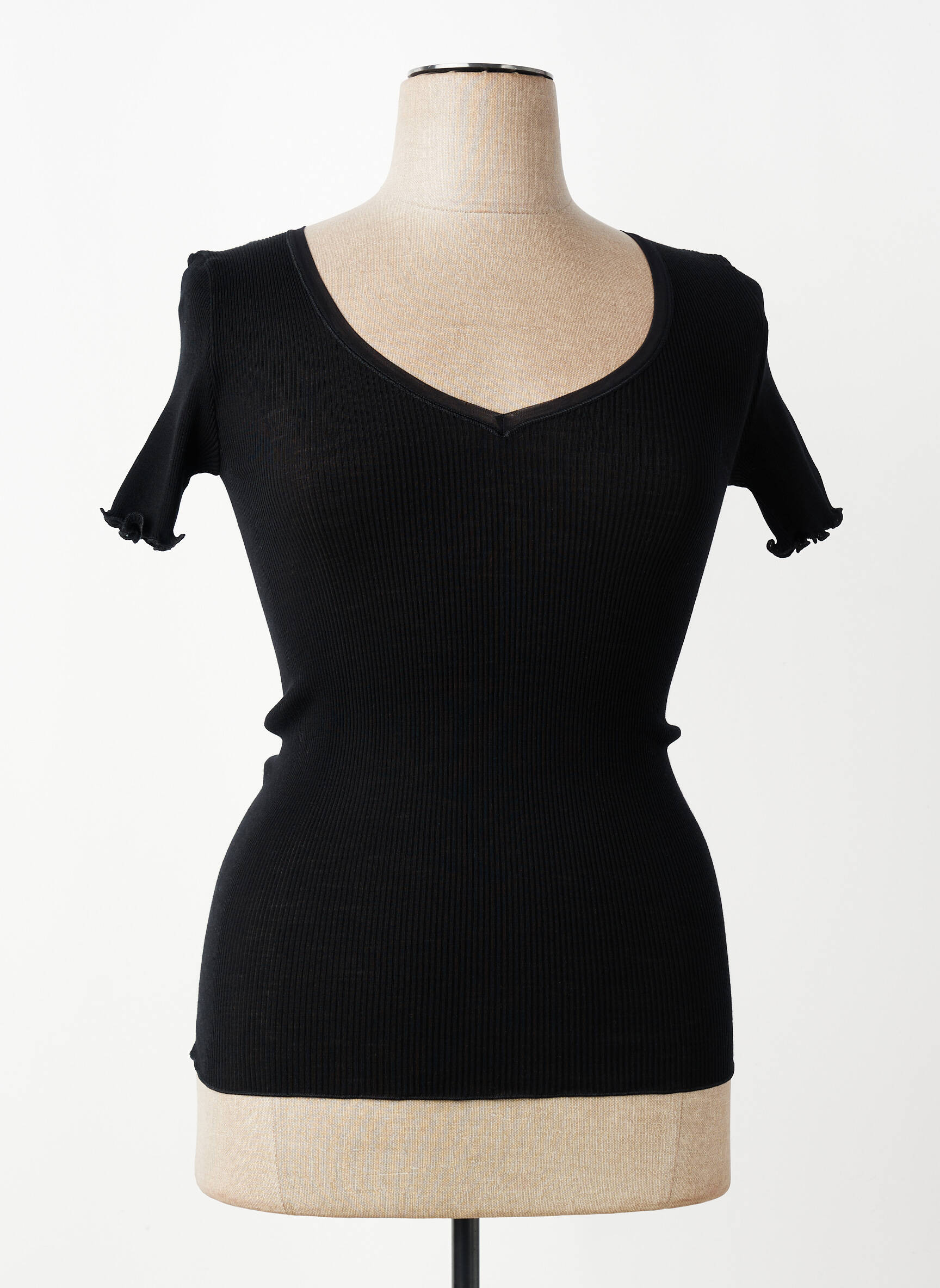 Top/caraco elasticitate negru VITTORIA femeie