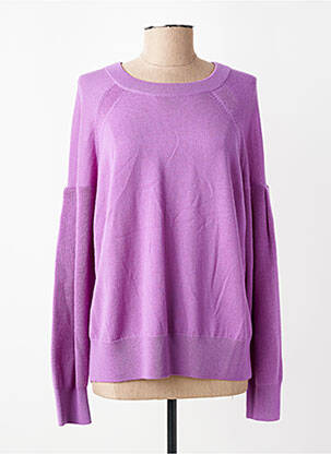 Pulover strânsă pe partea de jos mâneci lungi violet REPEAT femeie