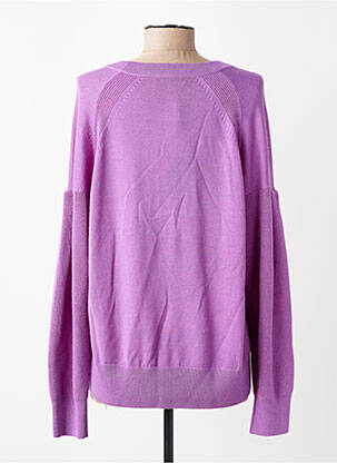 Pulover strânsă pe partea de jos mâneci lungi violet REPEAT femeie