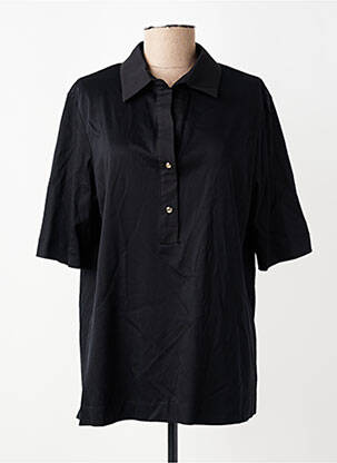 Polo elasticitate mâneci scurte negru ELENA MIRO femeie