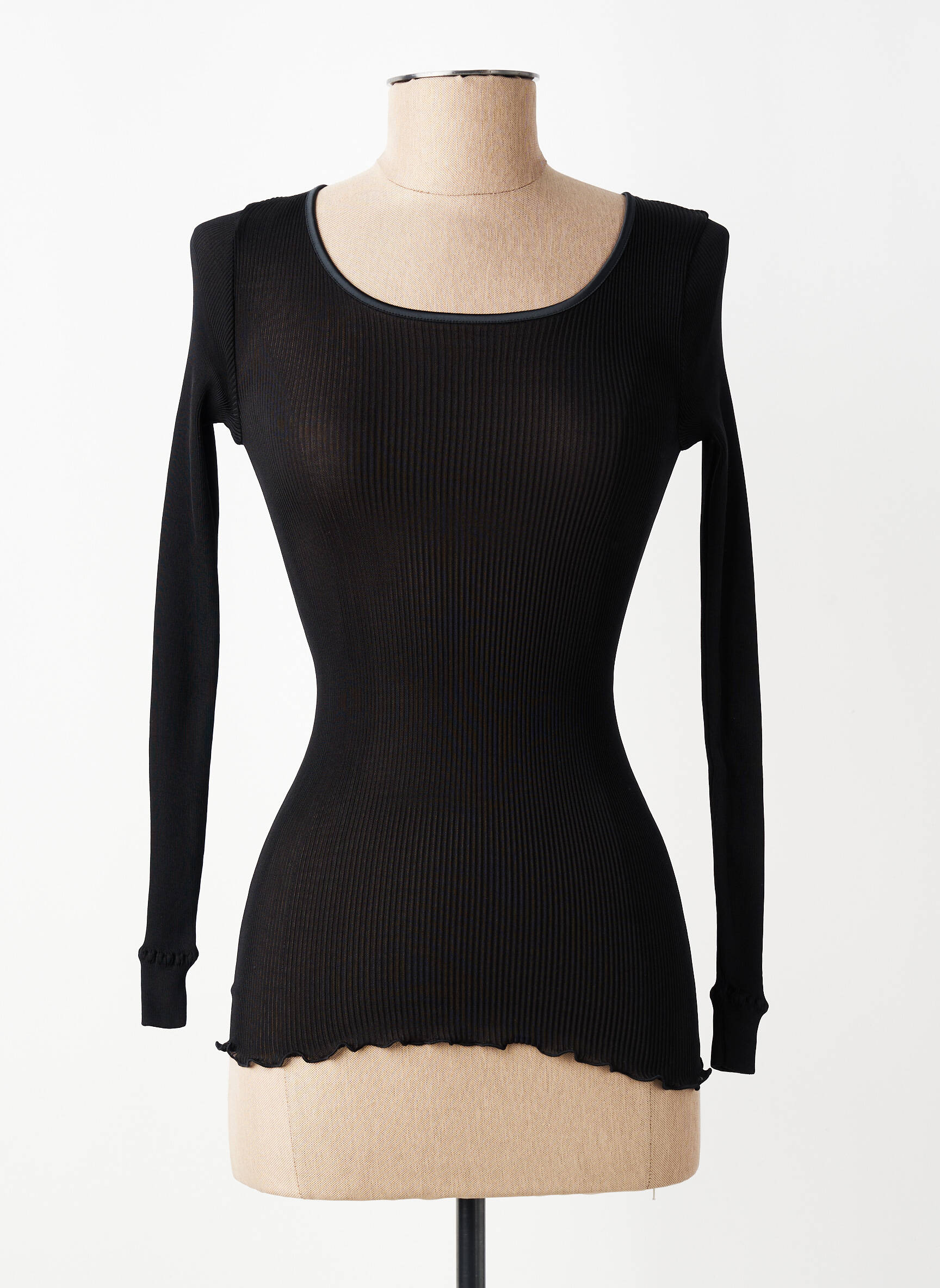 Top/caraco elasticitate negru OSCALITO femeie