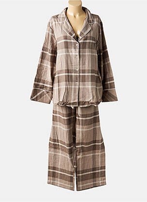 Pijama țesătură jerseu maro ARUELLE femeie