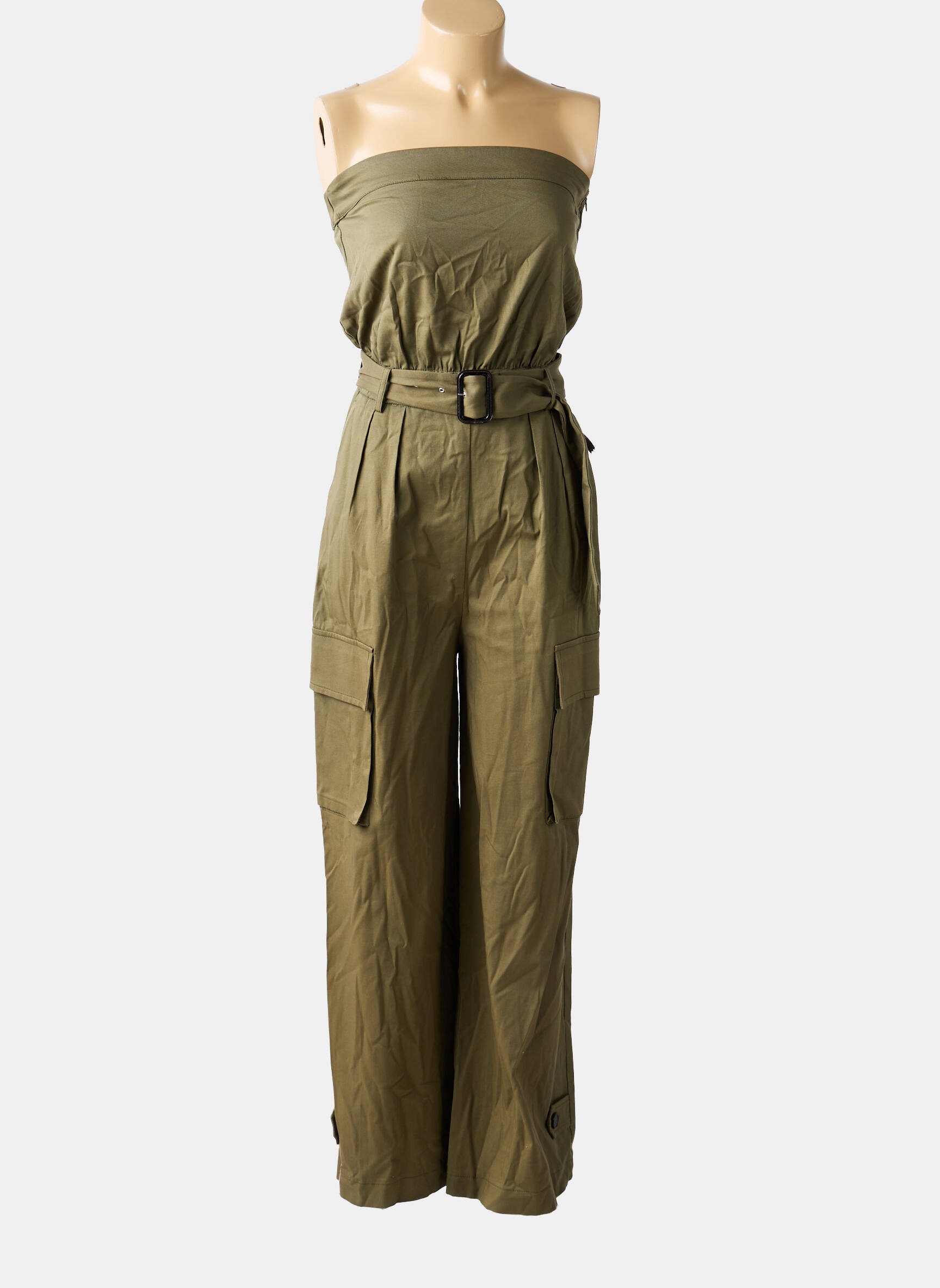 Salopetă-pantalon fără mâneci fără mâneci verde VICOLO femeie