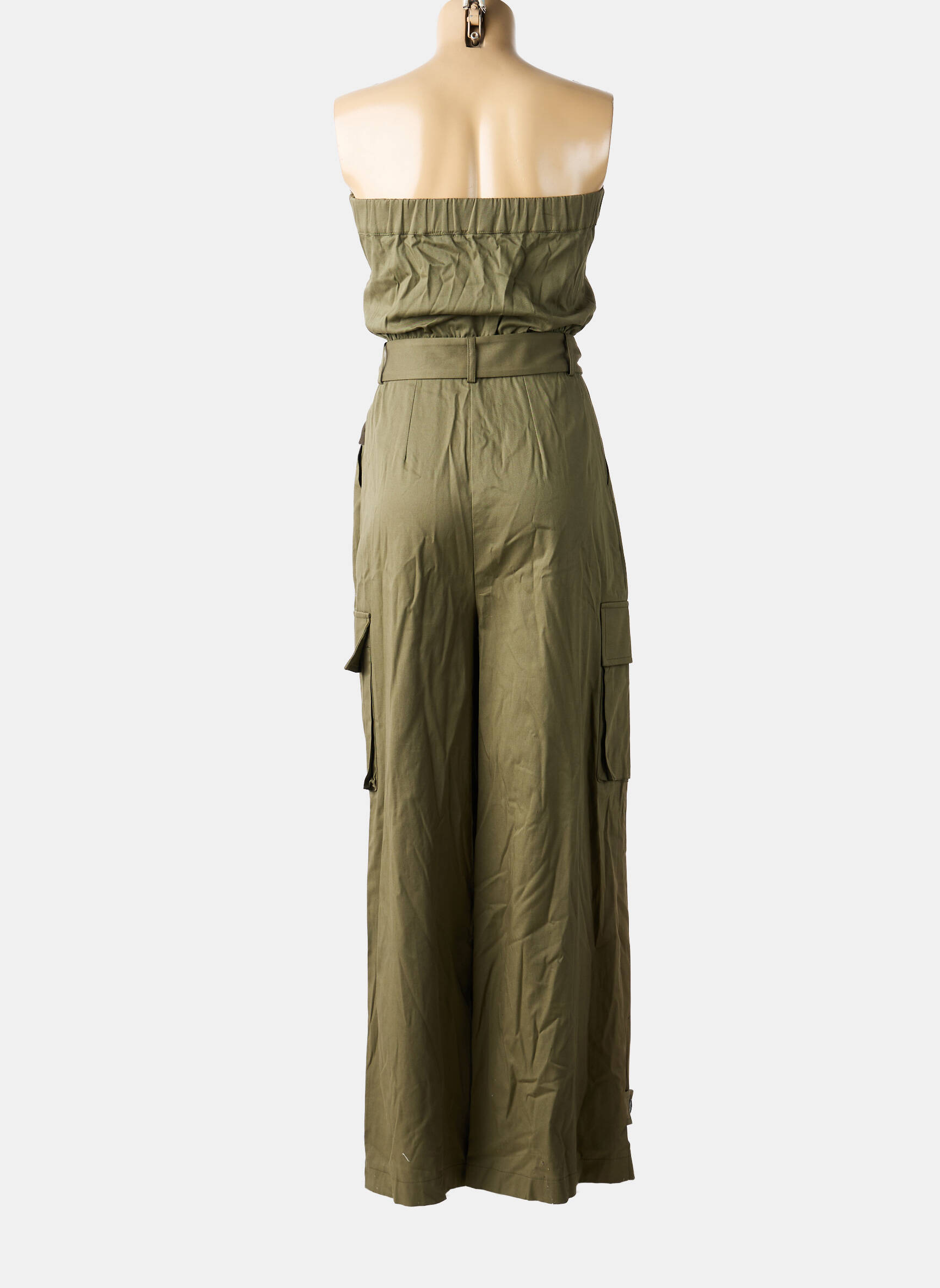Salopetă-pantalon fără mâneci fără mâneci verde VICOLO femeie