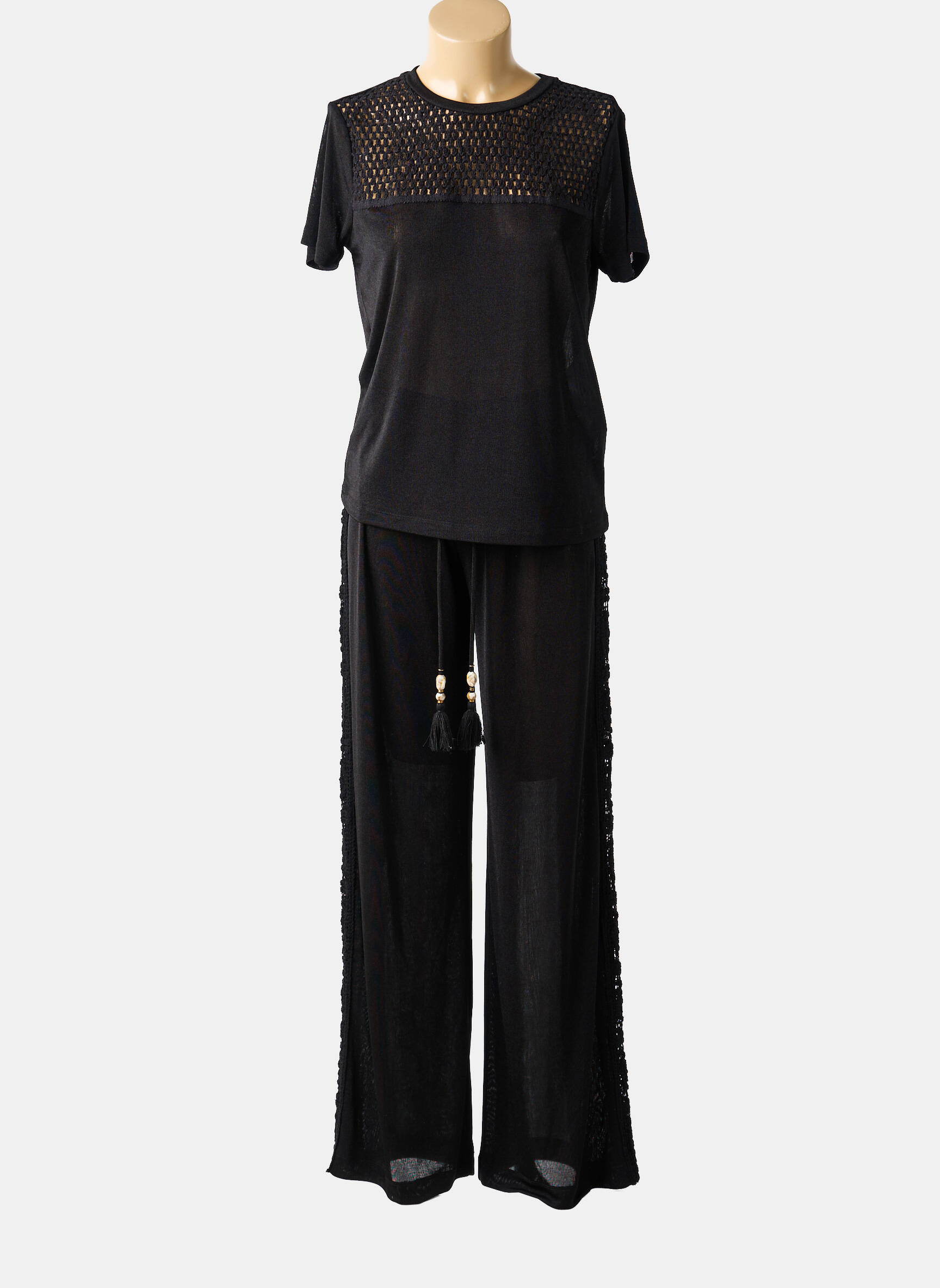 Pijama mâneci scurte negru TWINSET femeie
