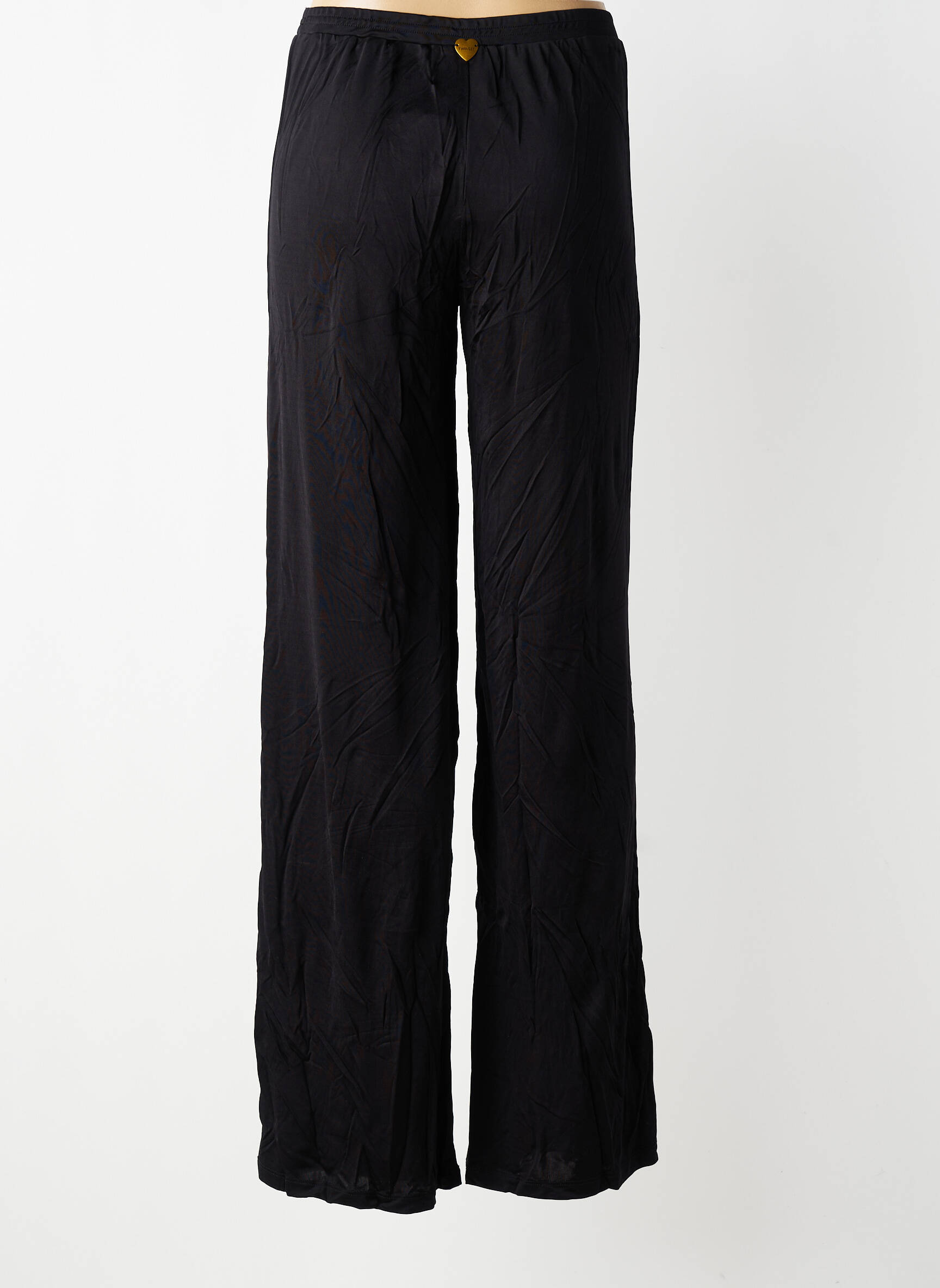 Pantalon drept talie elastică mărime normală negru TWINSET femeie